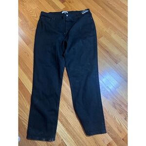 Abercrombie & Fitch Curve Love 90s Straight Ultra High Rise Black Jeans 35 20L